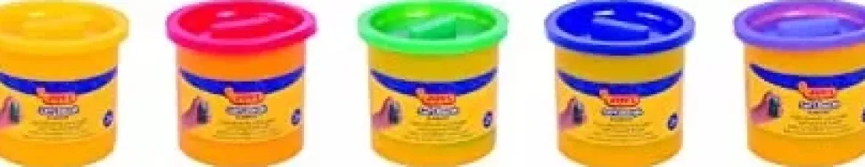 Set 5 Botes de plastilina multicolor Soft Blandiver Jovi