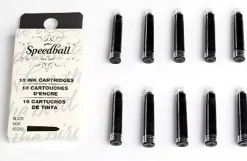 Set 10 cartuchos de tinta negra para pluma estilográfica Speedball