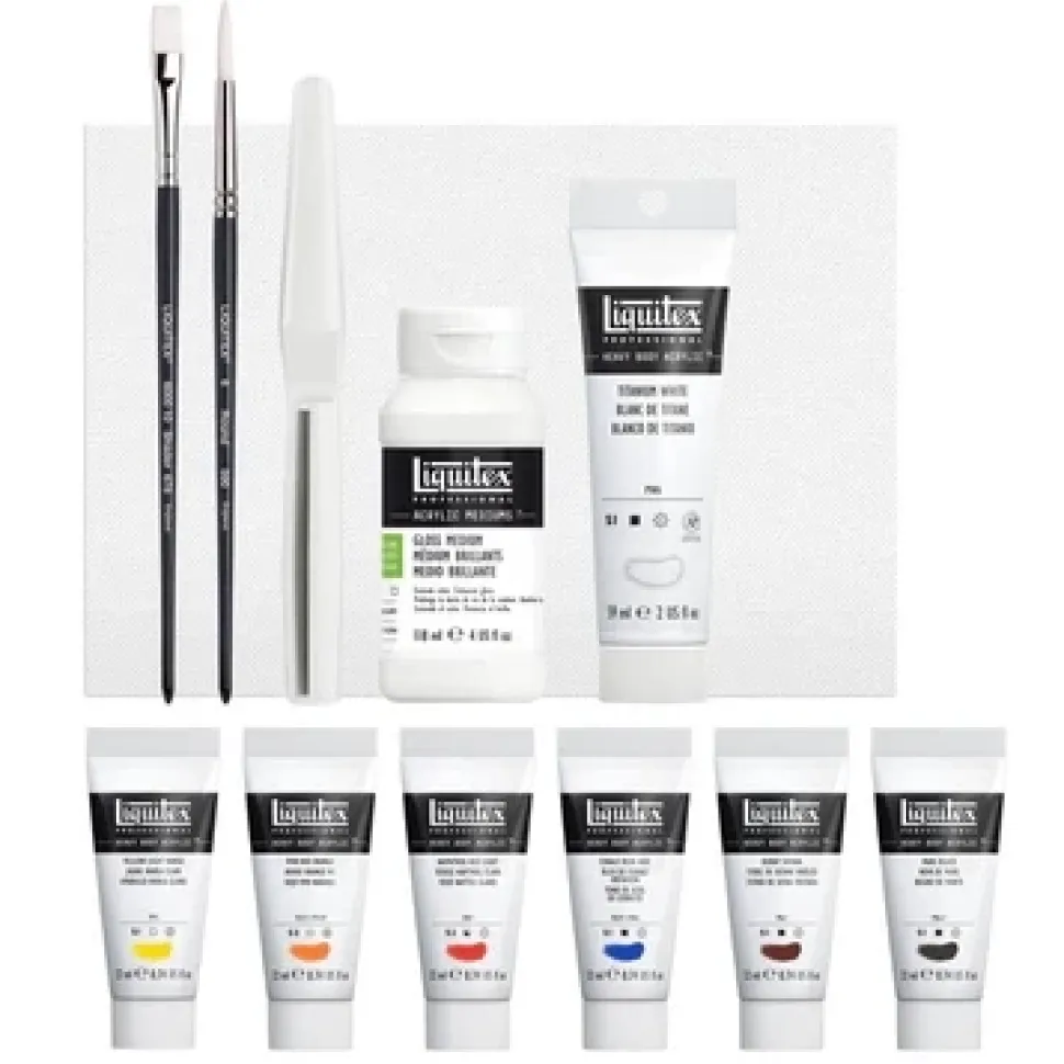 Set 12 colores acrílicos Heavy Body Pro Starter Liquitex 59ml