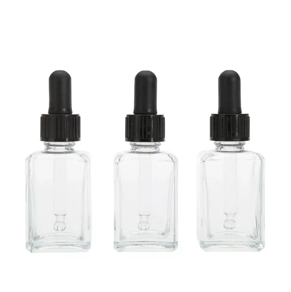 Set 3 frascos con gotero vacíos 28ml