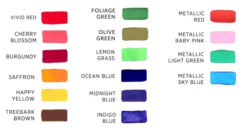 Set 16 Hojas Acuarela Metálicas Viviva Coloursheets
