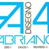 Set 20 Hojas Disegno 4 Fabriano 24x33cm Grano Grueso 200g/m²