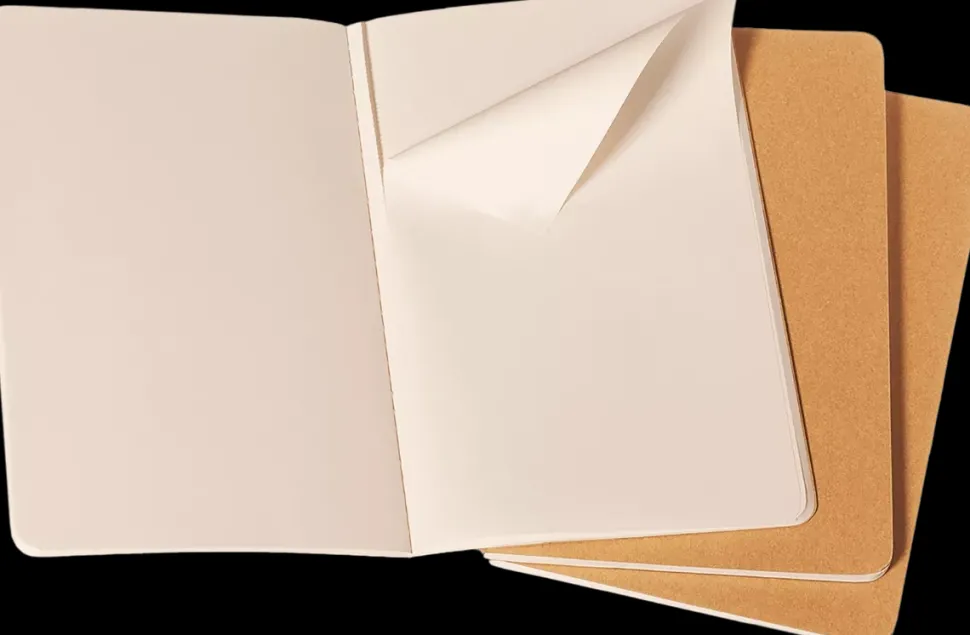 Set 3 Libretas Kraft Liso tapa blanda Cahier Moleskine 13x21cm