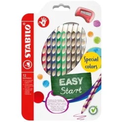 Set 12 Lápices Colores Especiales Easy Start STABILO EasyColors Diestros