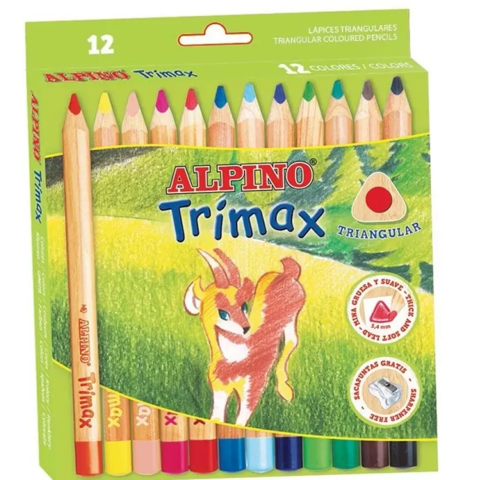 Set 12 Lápices de colores Trimax Alpino