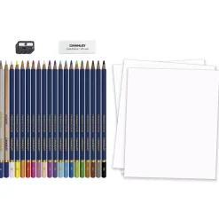 Set 23 lápices de colores y complementos Manley