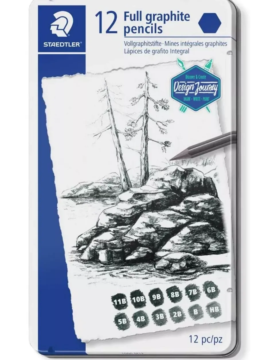 Set 12 lápices de grafito puro Design Journey Staedtler