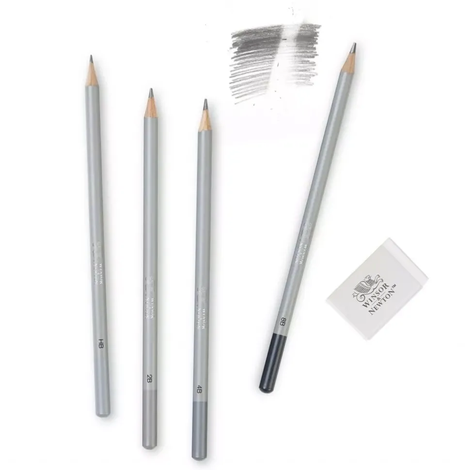 Set 4 lápices de grafito suaves Studio Collection Winsor & Newton