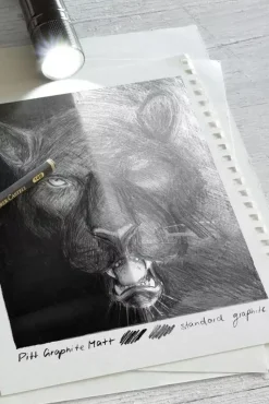 Set 5 lápices Grafito Ultra Black A Pitt Graphite Matt Faber-Castell