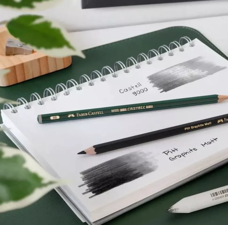 Set 5 lápices Grafito Ultra Black A Pitt Graphite Matt Faber-Castell