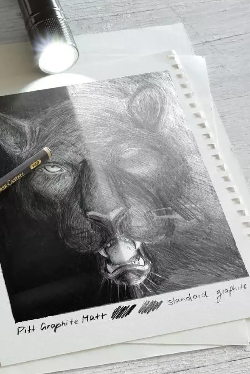 Set 5 lápices Grafito Ultra Black B Pitt Graphite Matt Faber-Castell