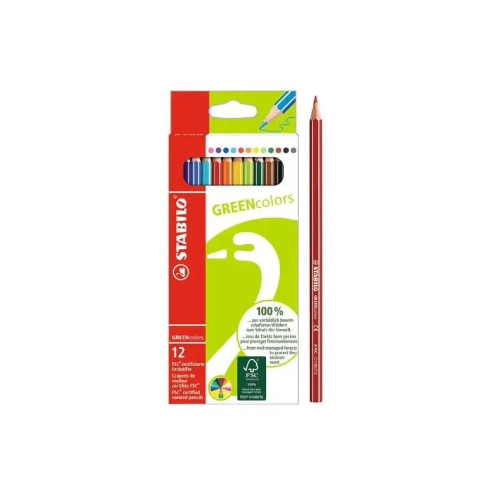 Set 12 Lápices STABILO Greencolors