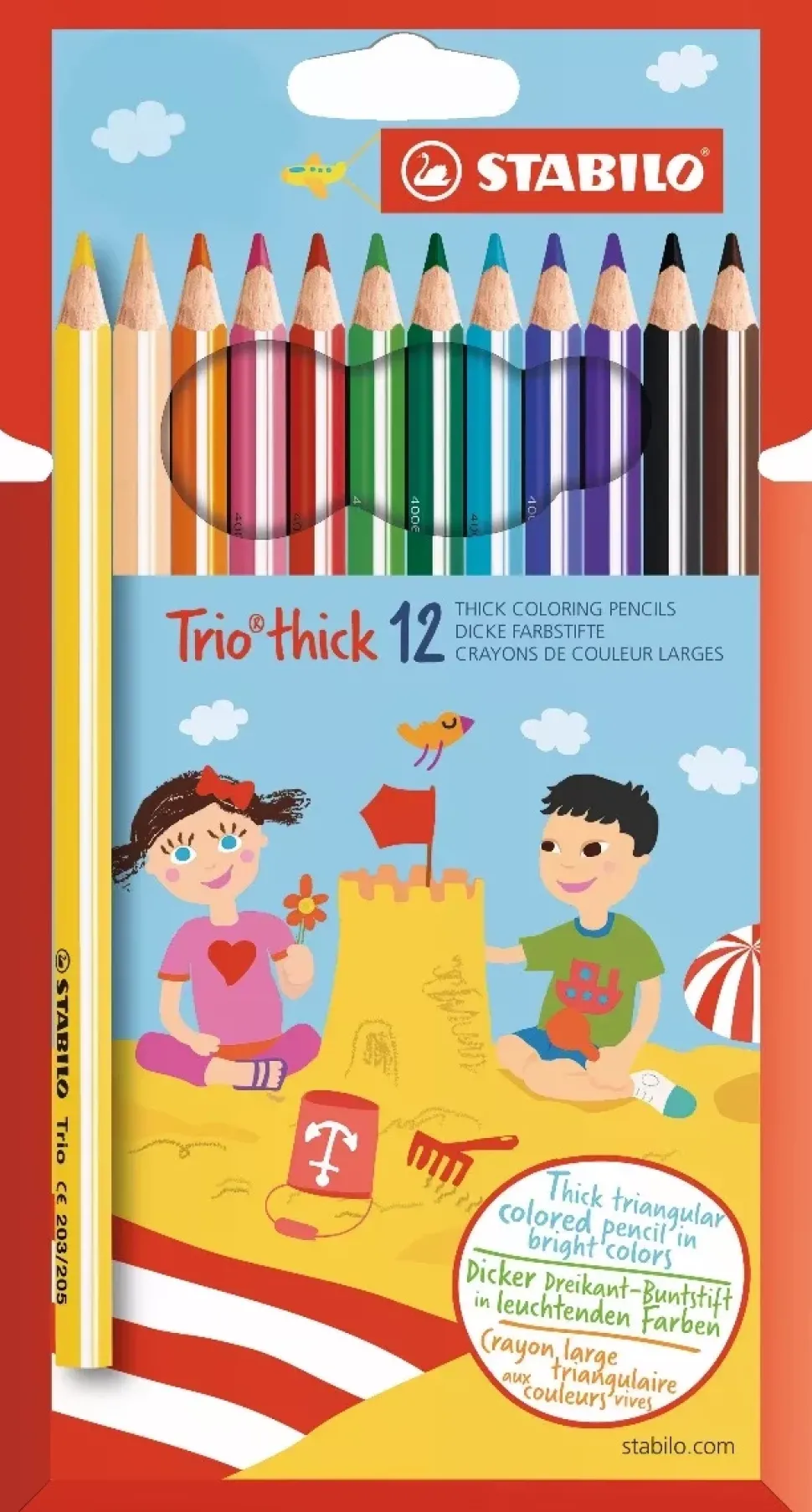 Set 12 Lápices STABILO Trio Thick