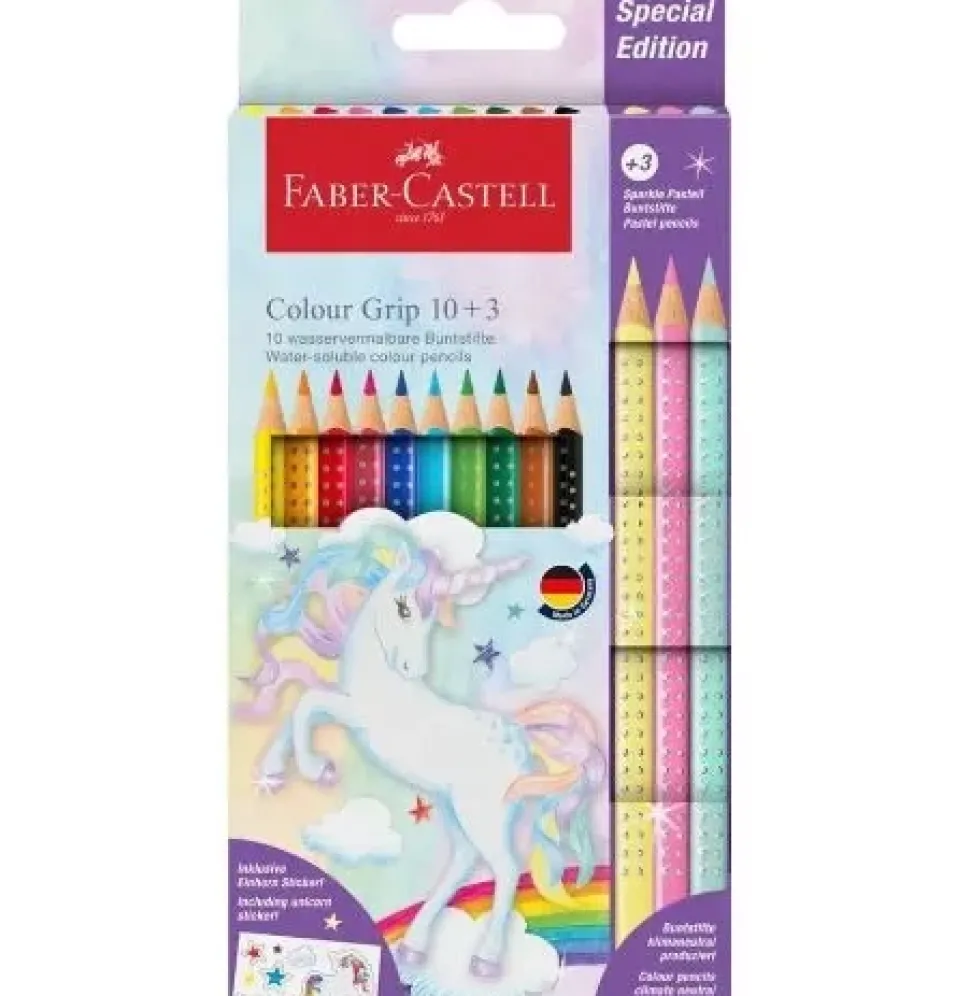 Set 10+3 Lápices Unicornio Colour Grip Faber-Castell