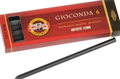 Set 6 minas negras medias 8673 nº2 Gioconda Koh-i-noor 5,6mm