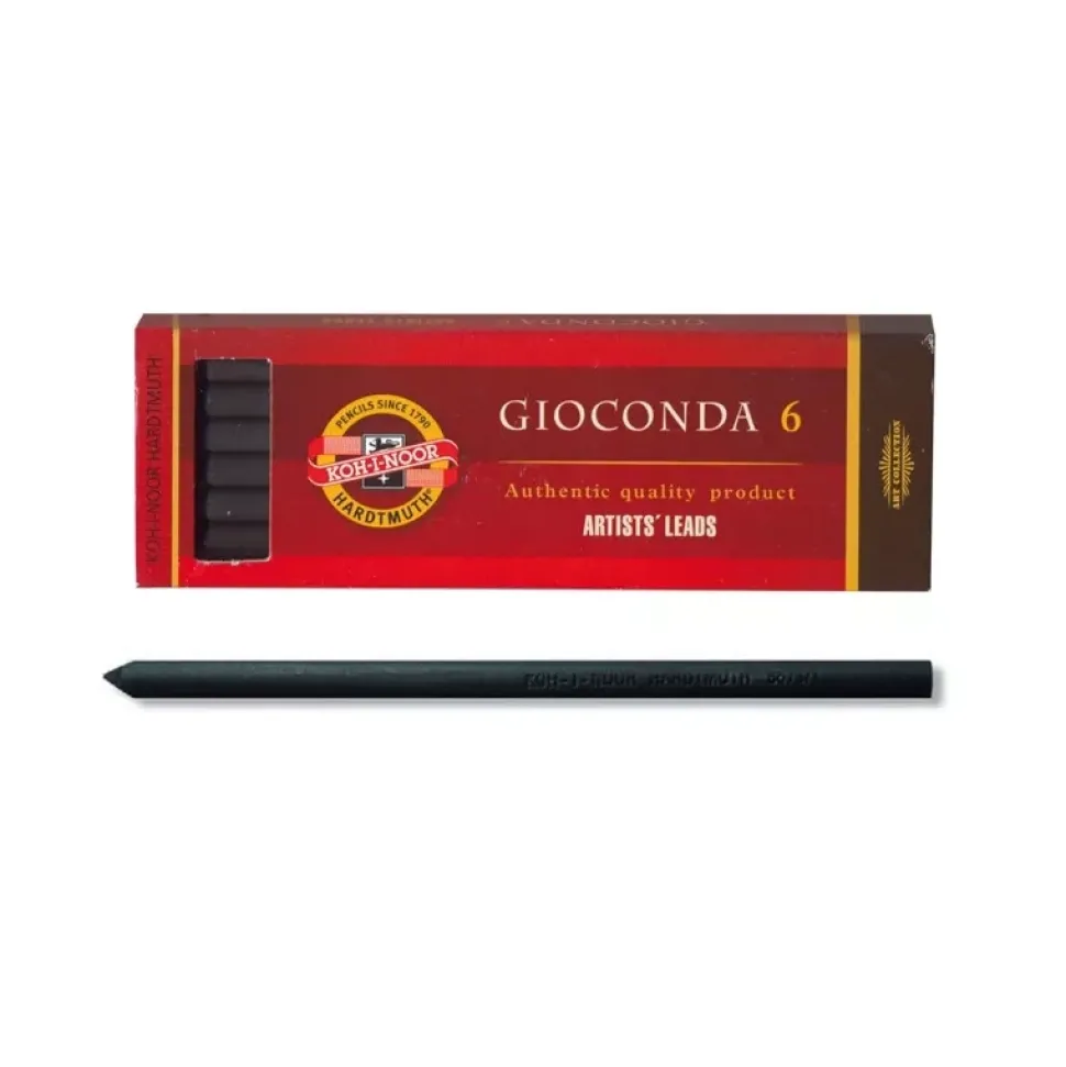 Set 6 minas negras medias 8673 nº2 Gioconda Koh-i-noor 5,6mm