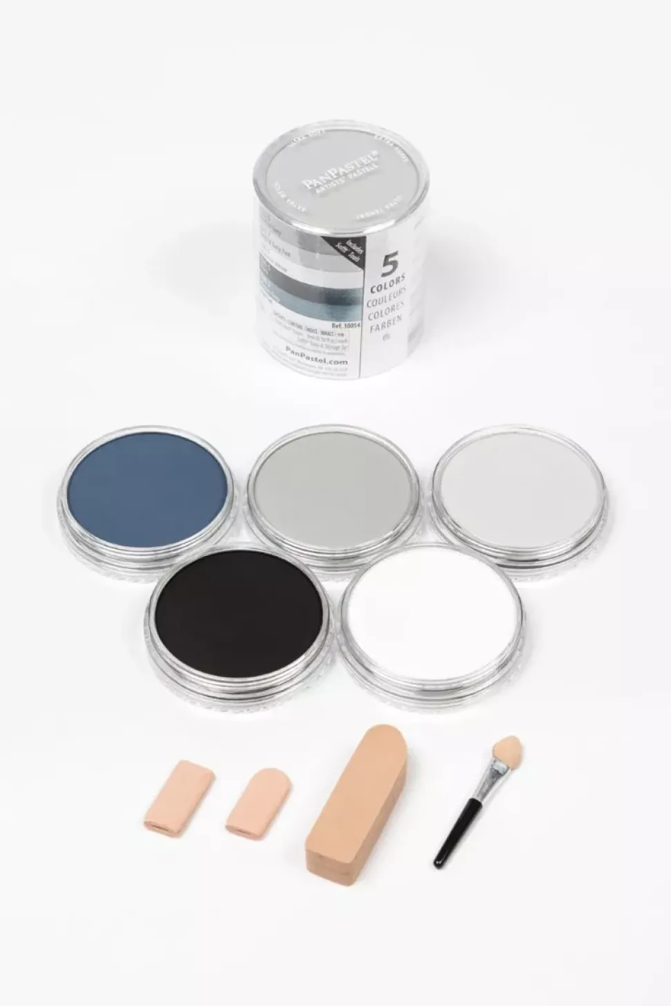 Set 5 Pasteles concentrados Grays y esponjas PanPastel 9ml