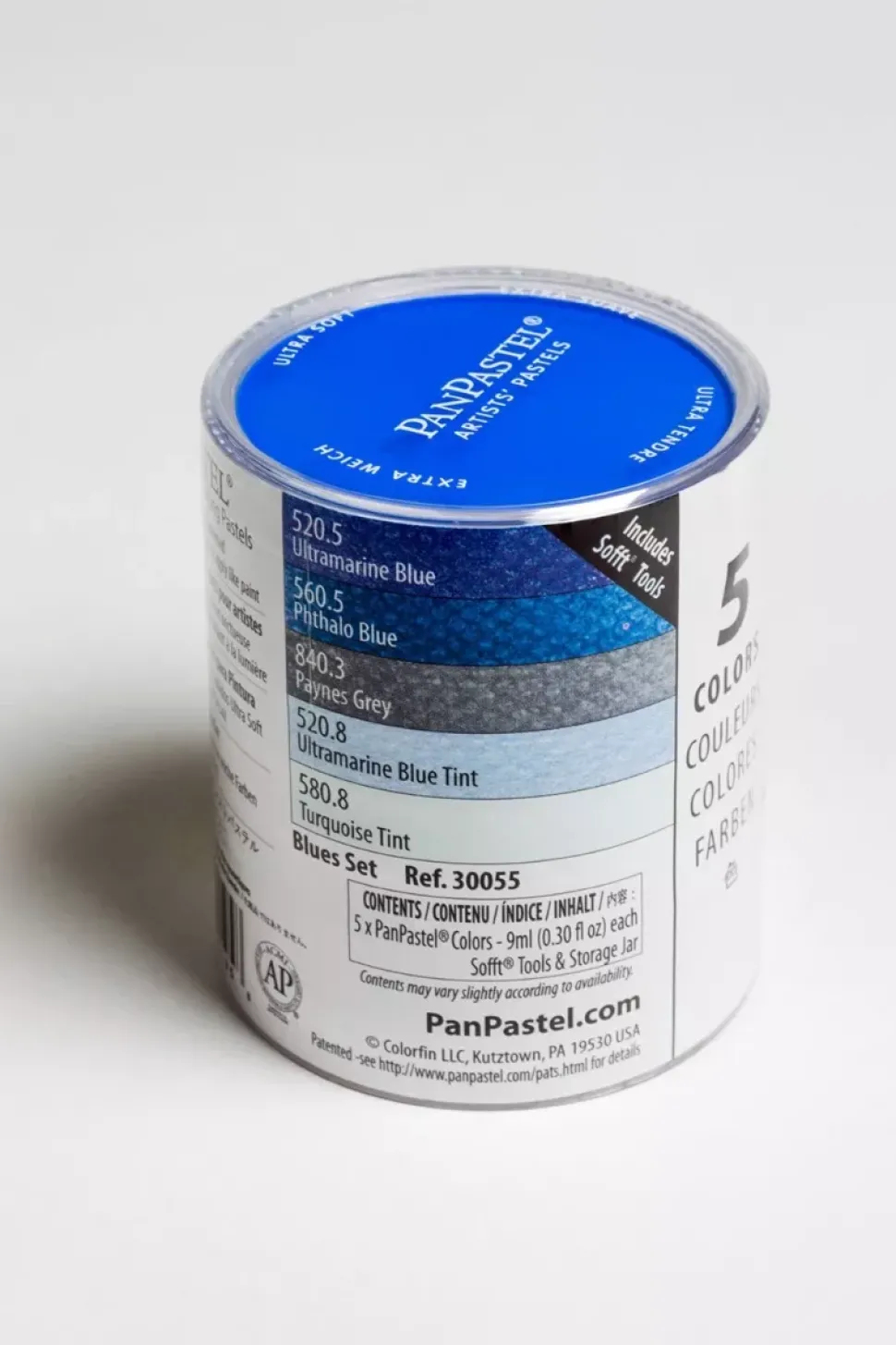 Set 5 Pasteles concentrados Blues y esponjas PanPastel 9ml