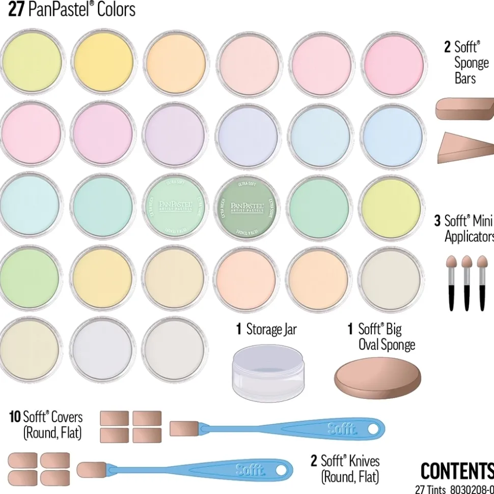 Set 27 Pasteles concentrados Tints y herramientas PanPastel 9ml