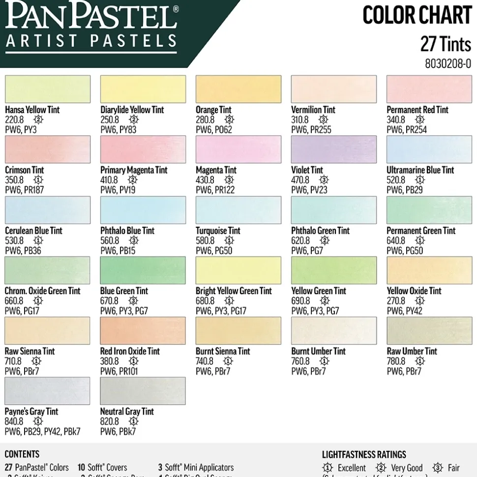 Set 27 Pasteles concentrados Tints y herramientas PanPastel 9ml