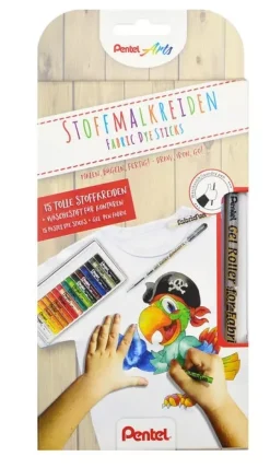 Set 15 Pasteles Textiles y Rotulador Textil Fabric Fun Pentel