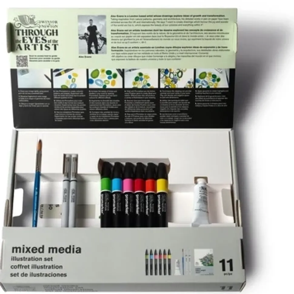 Set 11 piezas ilustración mIxed media Winsor & Newton