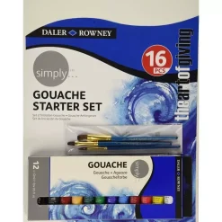 Set 16 piezas iniciación al gouache Simply Daler-Rowney