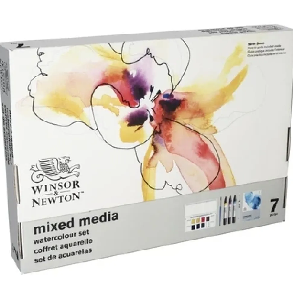 Set 7 piezas mIxed media acuarelas Winsor & Newton