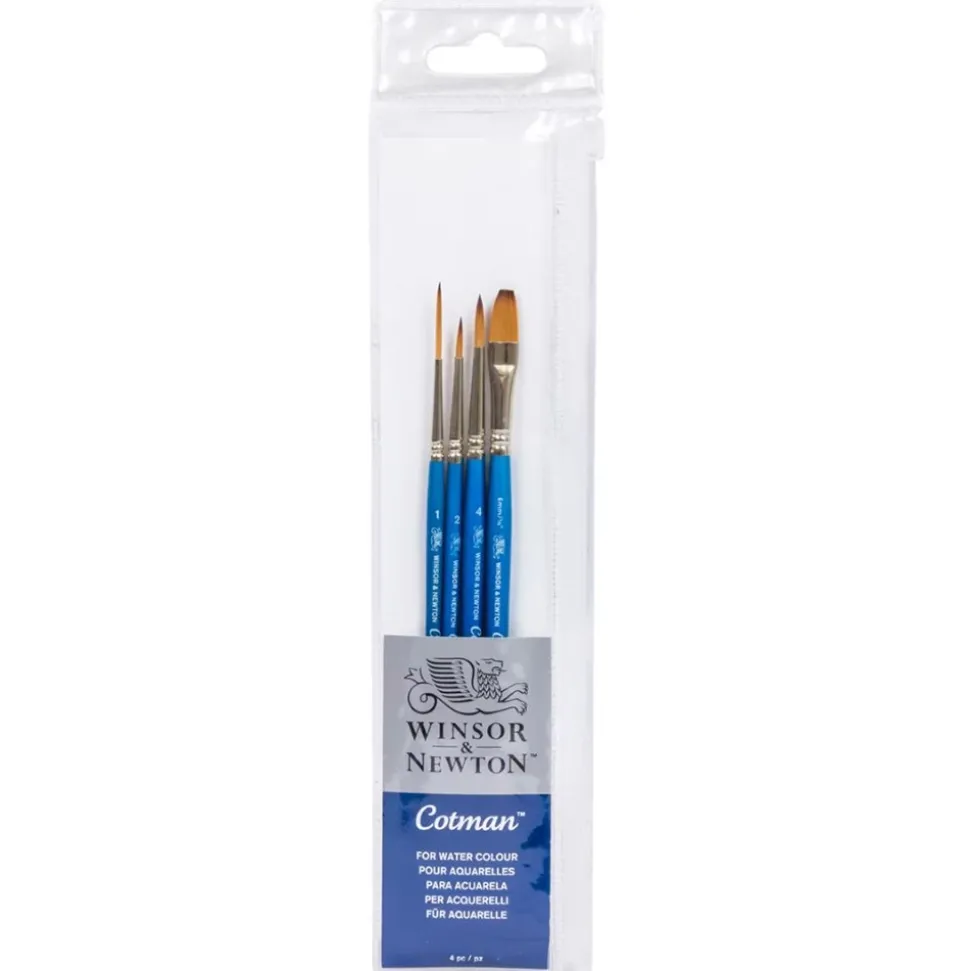 Set 4 pinceles acuarela surtidos Cotman Winsor & Newton