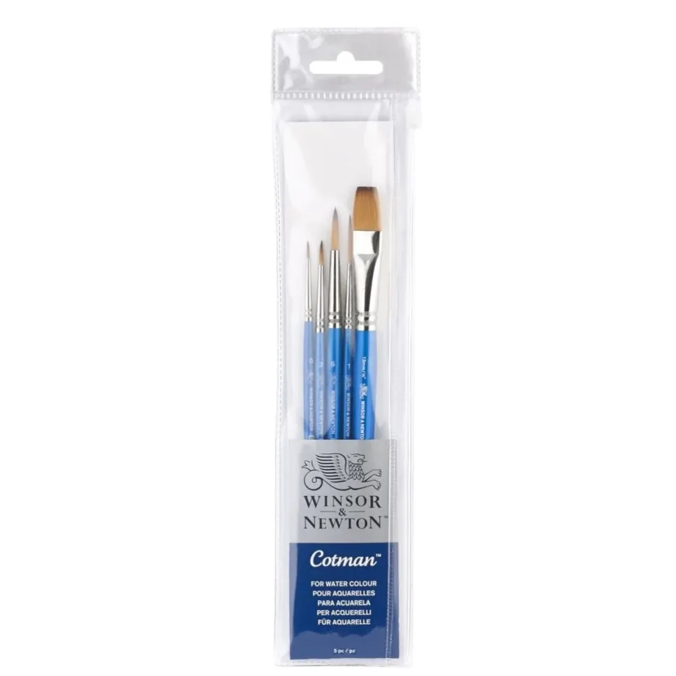 Set 5 pinceles para acuarela minis Cotman Winsor & Newton