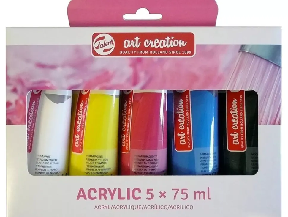 Set 5 Pinturas Acrílicas Art Creation 75ml