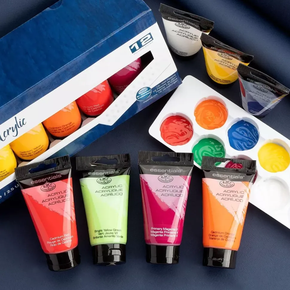 Set 12 Pinturas Acrílicas Royal & Langnickel 75ml