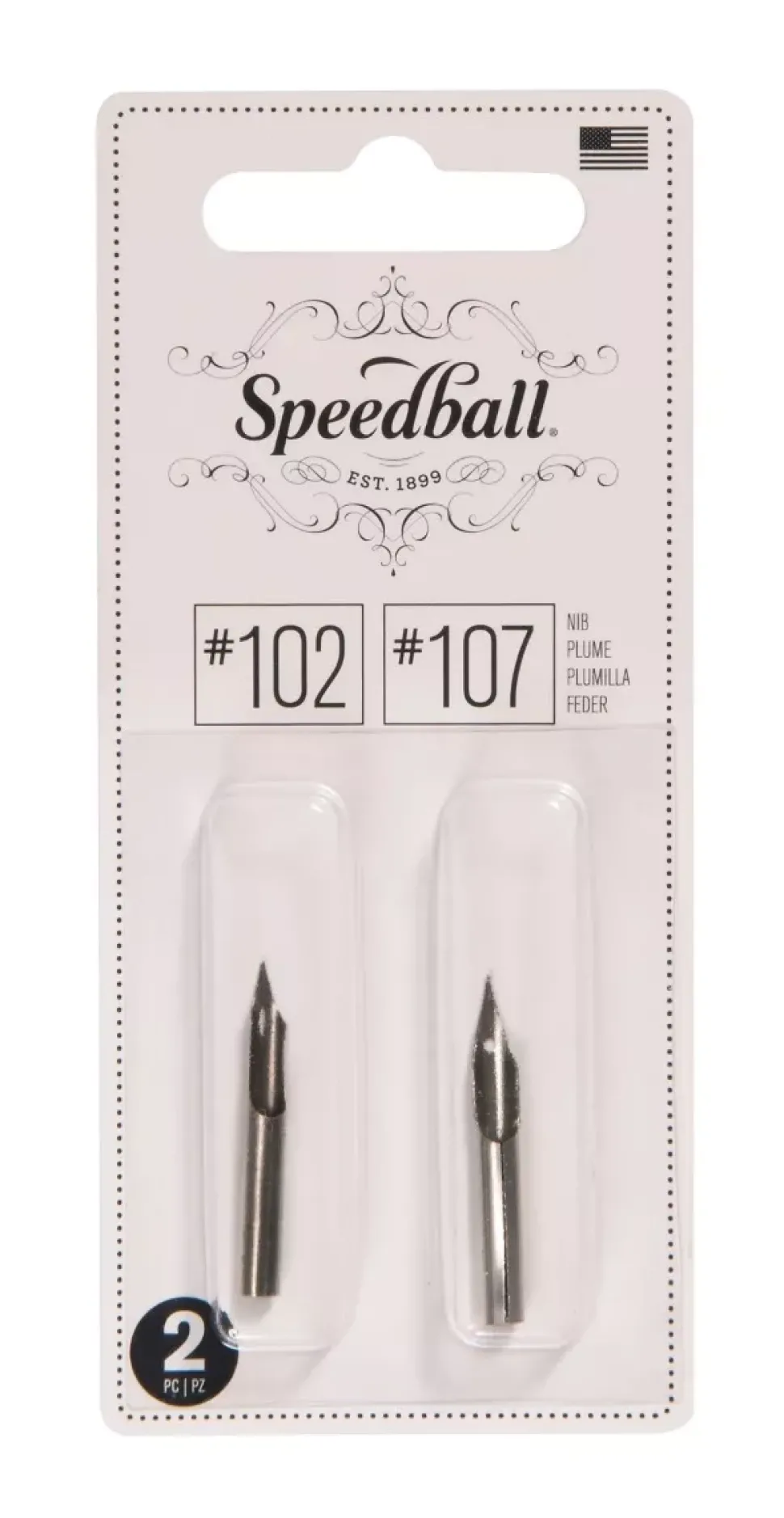 Set 2 plumillas 102 y 107 Speedball