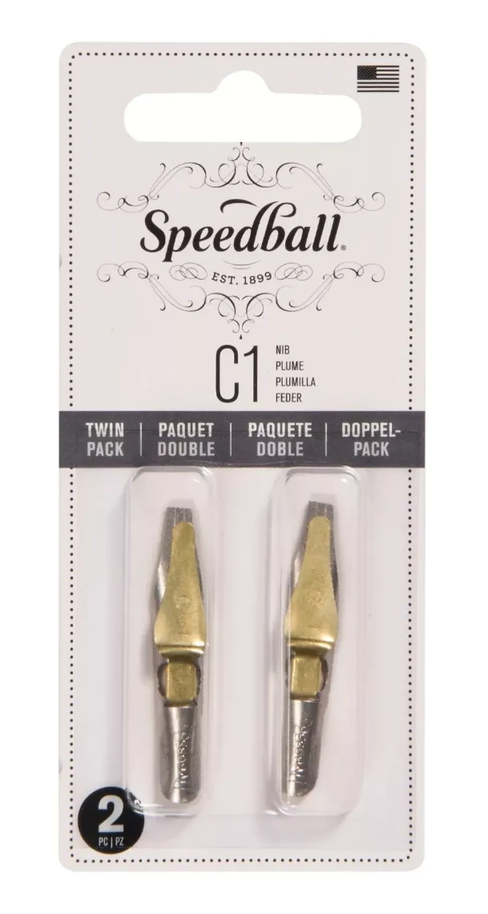 Set 2 plumillas planas C1 Speedball