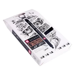 Set 6 rotuladores calibrados Pigma Micron Black Edition Sakura