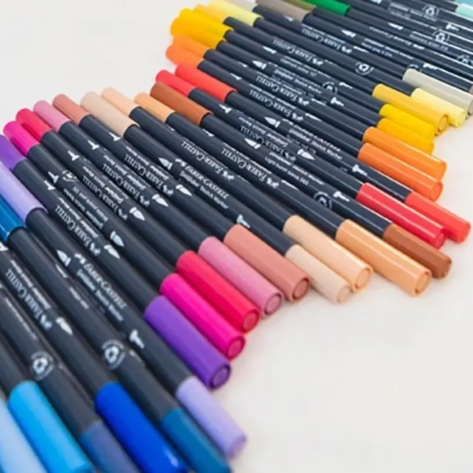 Set 6 Rotuladores Doble Punta Portrait Goldfaber Sketch Faber-Castell