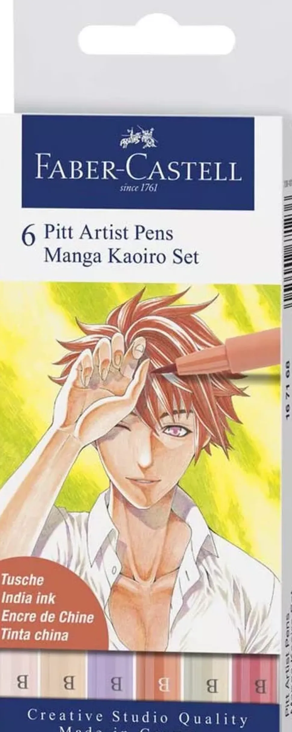 Set 6 rotuladores Manga Kaoiro Pitt Artist Pen Faber-Castell