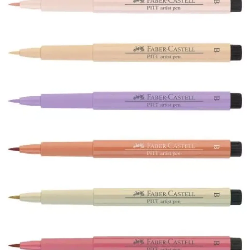 Set 6 rotuladores Manga Kaoiro Pitt Artist Pen Faber-Castell