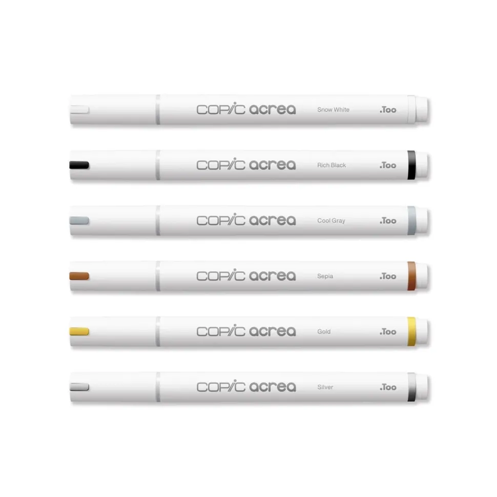 Set 6 rotuladores multisuperficie Essentials Acrea Copic