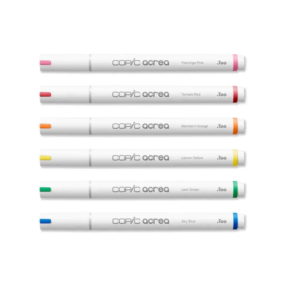 Set 6 rotuladores multisuperficie Vivid Colors Acrea Copic