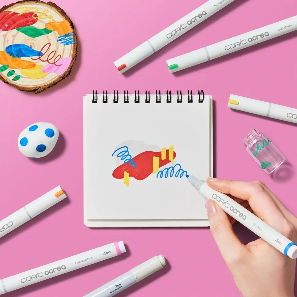 Set 6 rotuladores multisuperficie Vivid Colors Acrea Copic