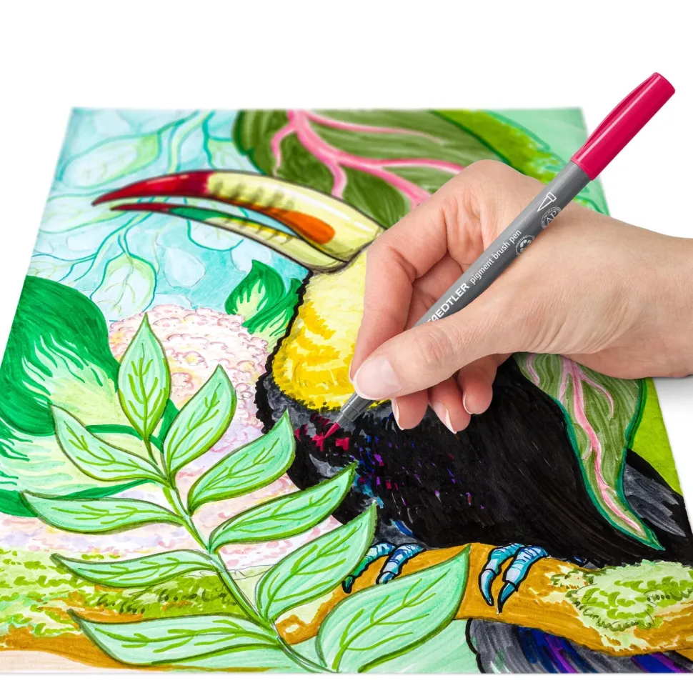 Set 12 Rotuladores pincel colores naturaleza Multi Ink Staedtler