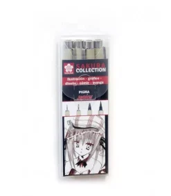 Set 4 rotuladores Sepias Sakura Collection