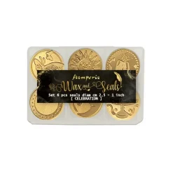 Set 6 sellos de lacre Celebración Wax and Seals Stamperia