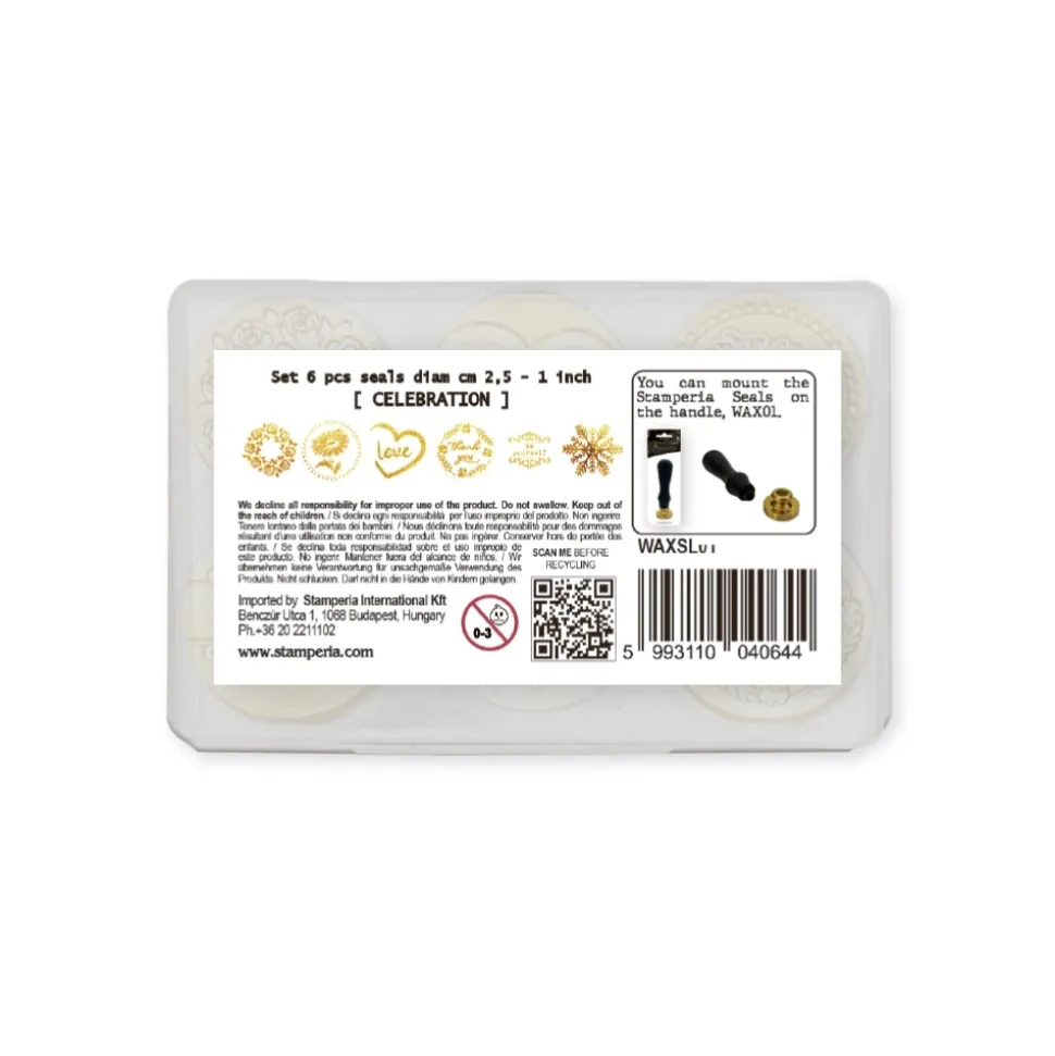 Set 6 sellos de lacre Wax and Seals Stamperia