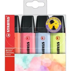 Set 4 Subrayadores 02 STABILO Boss Original Pastel