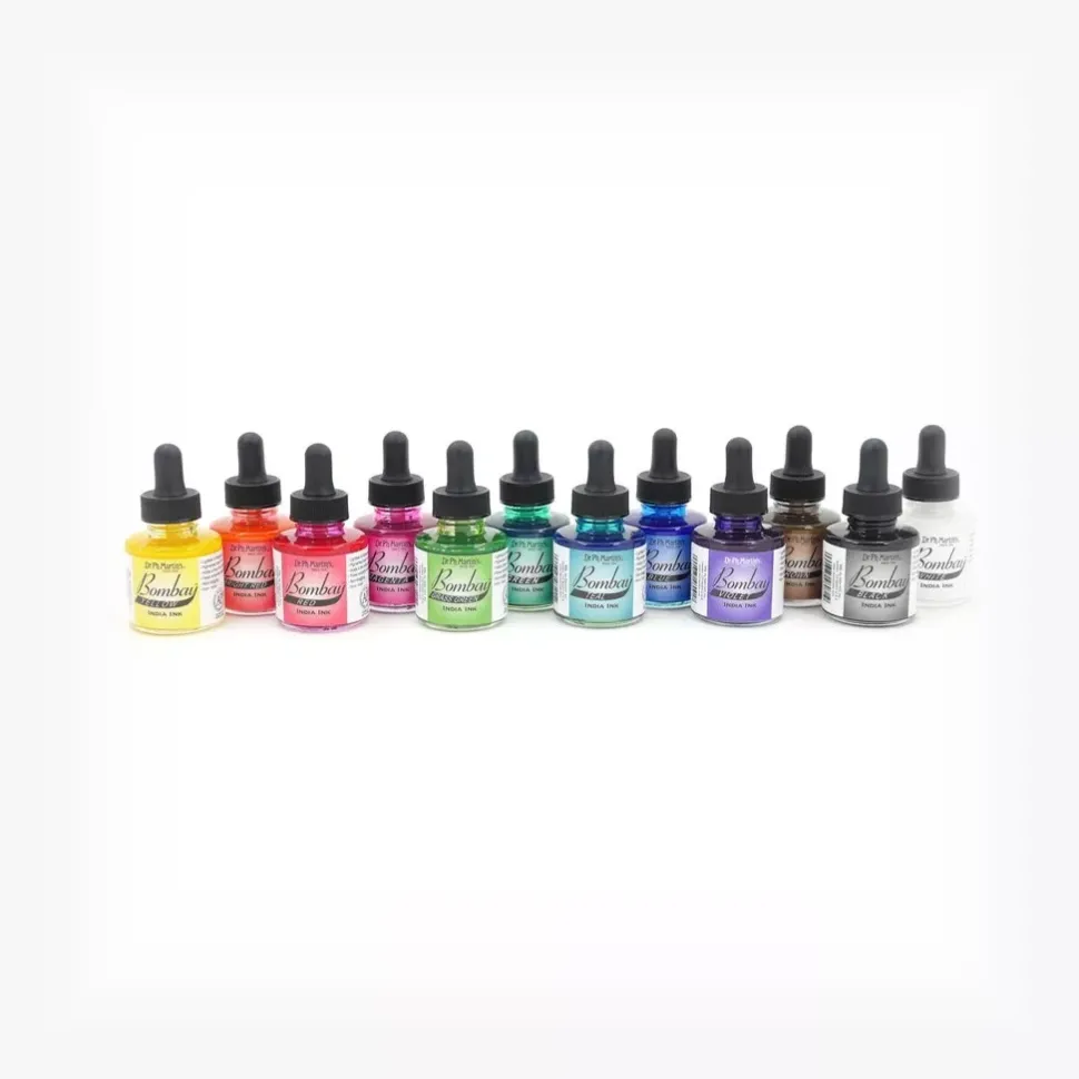 Set #01 Tintas Bombay India Ink Dr. Ph. Martin's 30ml