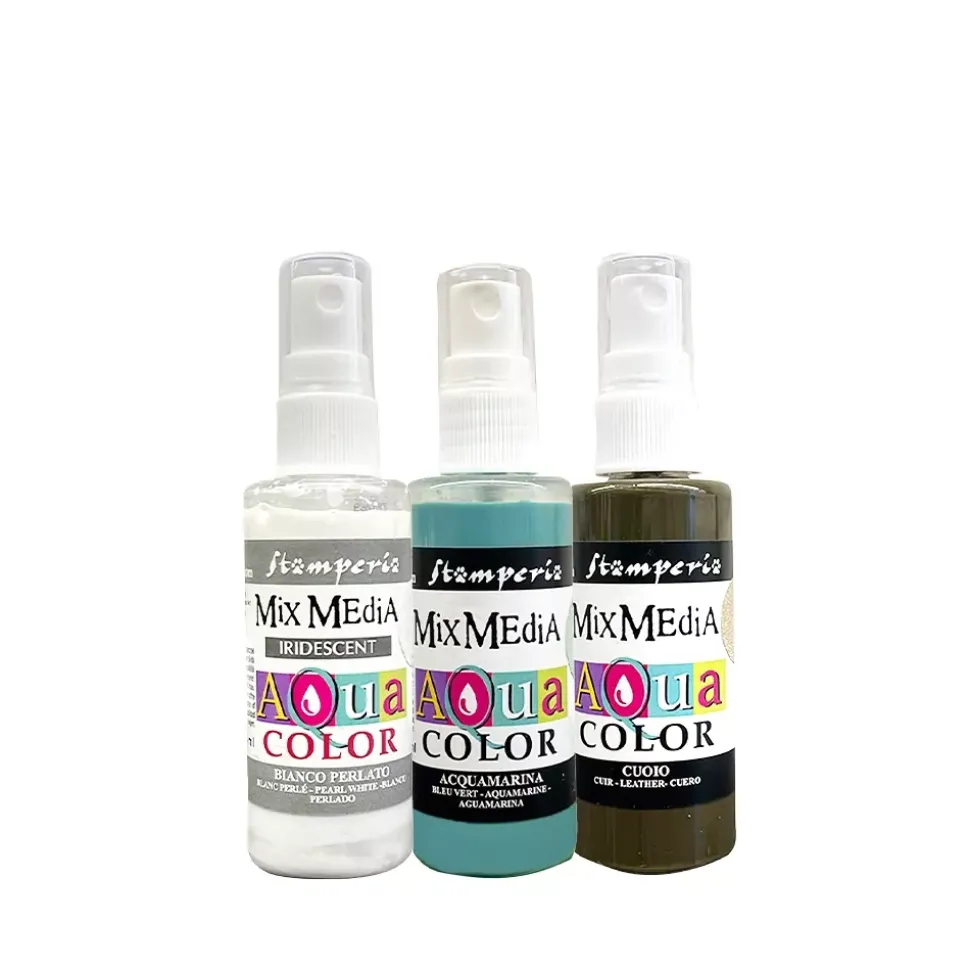 Set 3 tintas en spray Aquacolor Secret Diary Stamperia