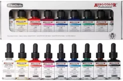 Set 9 tintas líquidas AeroColor Profesional Schmincke 28ml