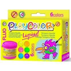 Set 6 témperas líquidas Fluor Playcolor 40ml